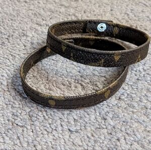 Two Upcycled Authentic Canvas Bracelets From A Suitcase